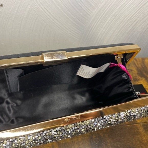 Boohoo glitter box clutch, metallic/silver, small - Picture 3 of 6